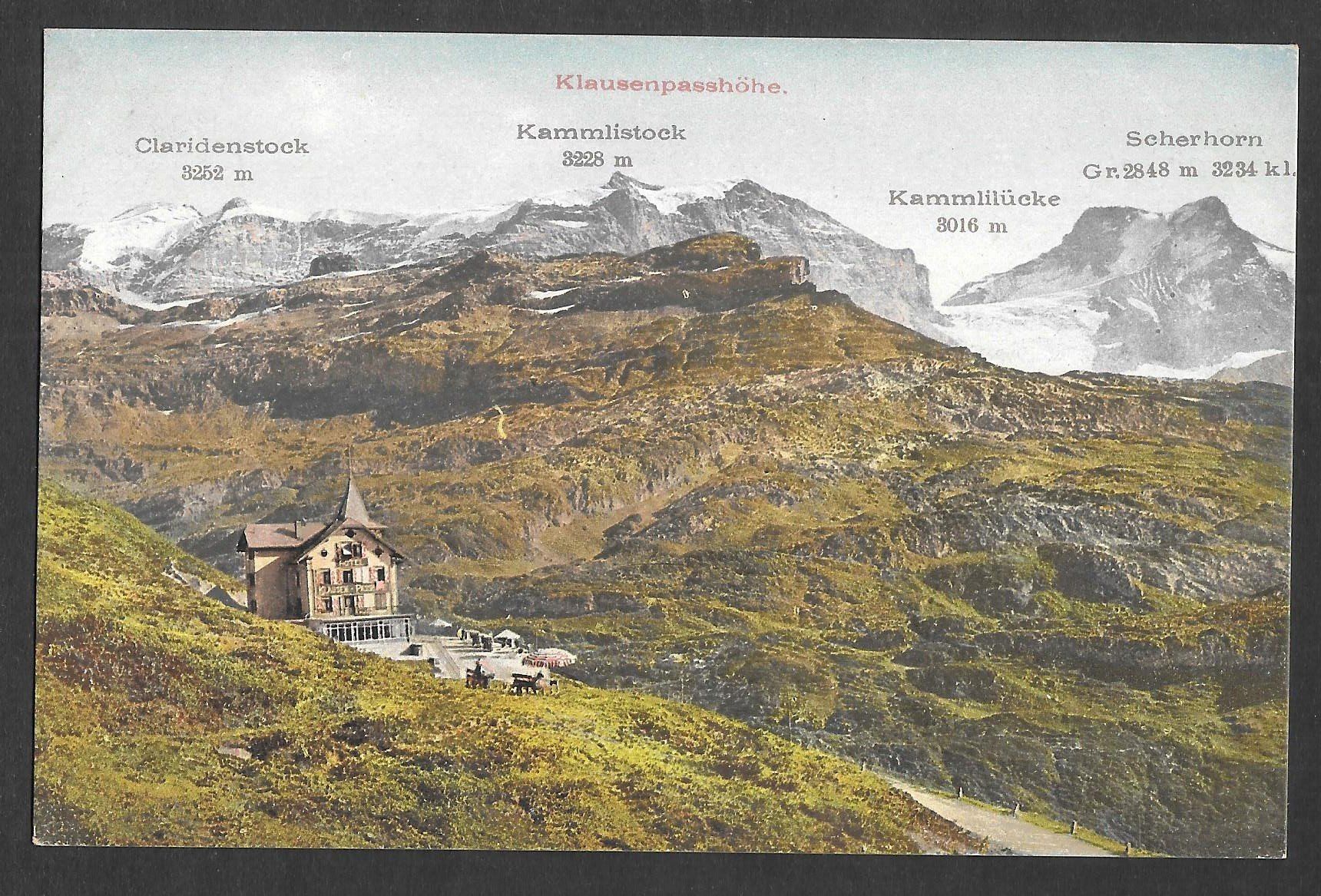 Cartoline postali: Klausenpasshöhe Hôtel – Usato da Olten venduto da clotaldi