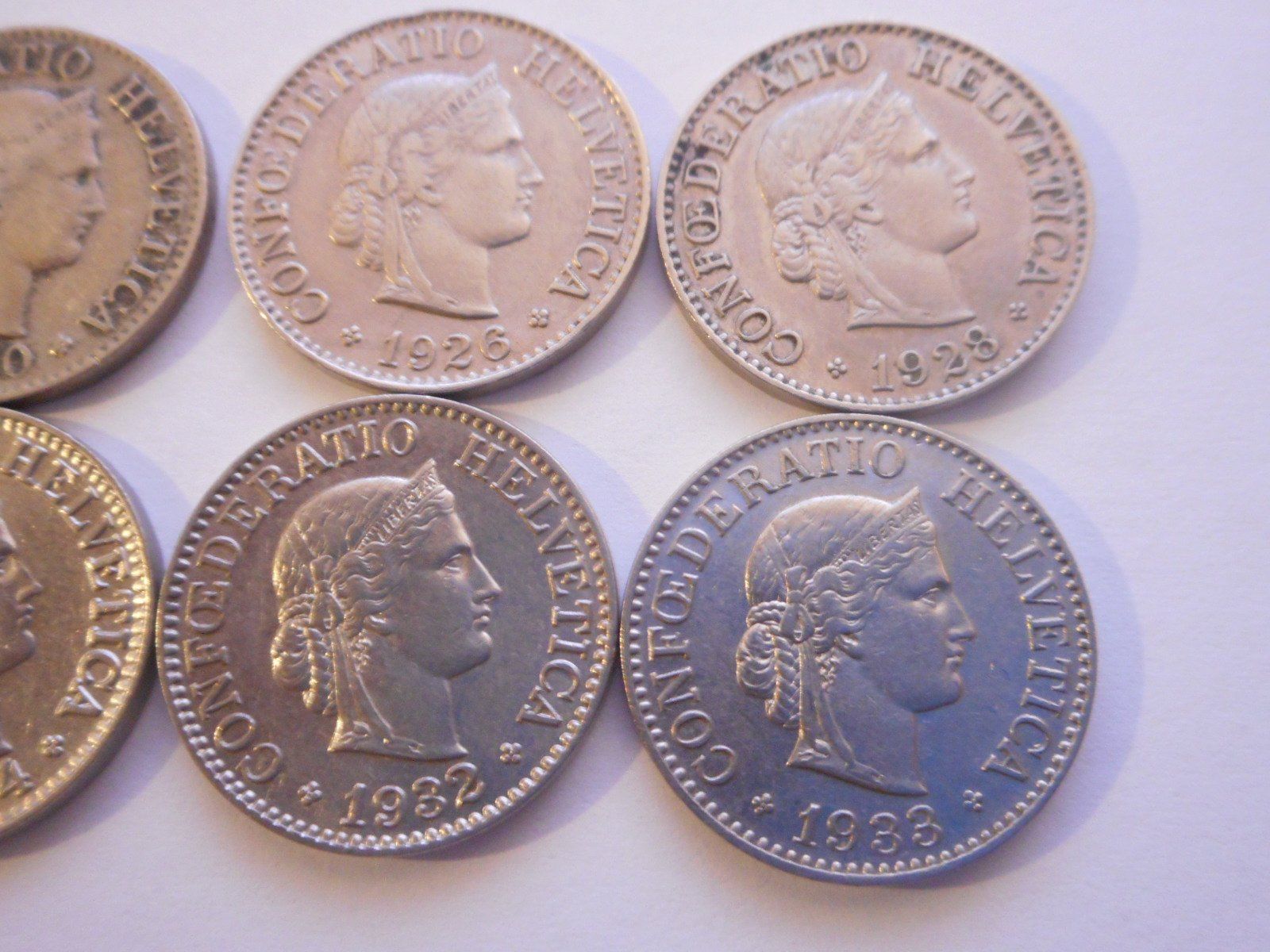 Tutti le monete: 6 x 10 Rp. alt ab 1920 – Usato da Kriegstetten venduto da pizlad2010 2