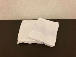 Handtuch 100 x 50 cm, weiss, 2 Stück, 100% Baumwolle