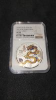 Lunar Dragon 2024 1 oz Silver Yellow MS70 NGC