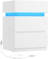 VASAGLE Nachttisch mit LED-Beleuchtung