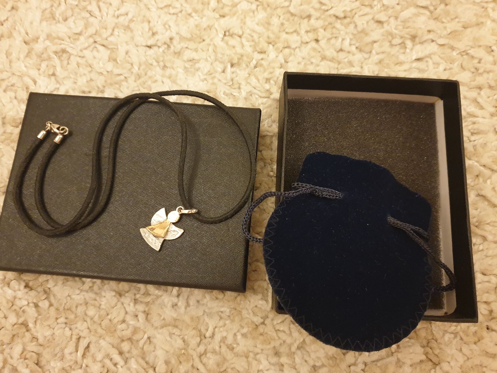 Anhänger: Pendentif argent&plaque or, 925, avec cordon – Neu (gemäss Beschreibung) aus Neuchâtel von Verenas12