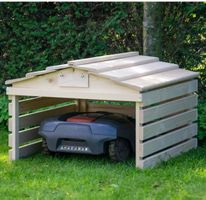 Mährobotergarage abnehmbares Dach Rasenmäher-Garage Holz Aut