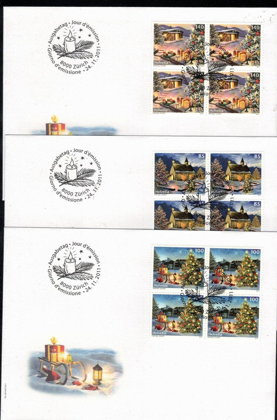 Tutti i francobolli: 2011 FDC 4er Weihnachten  aus ABO – Usato da Rheinau venduto da loxis