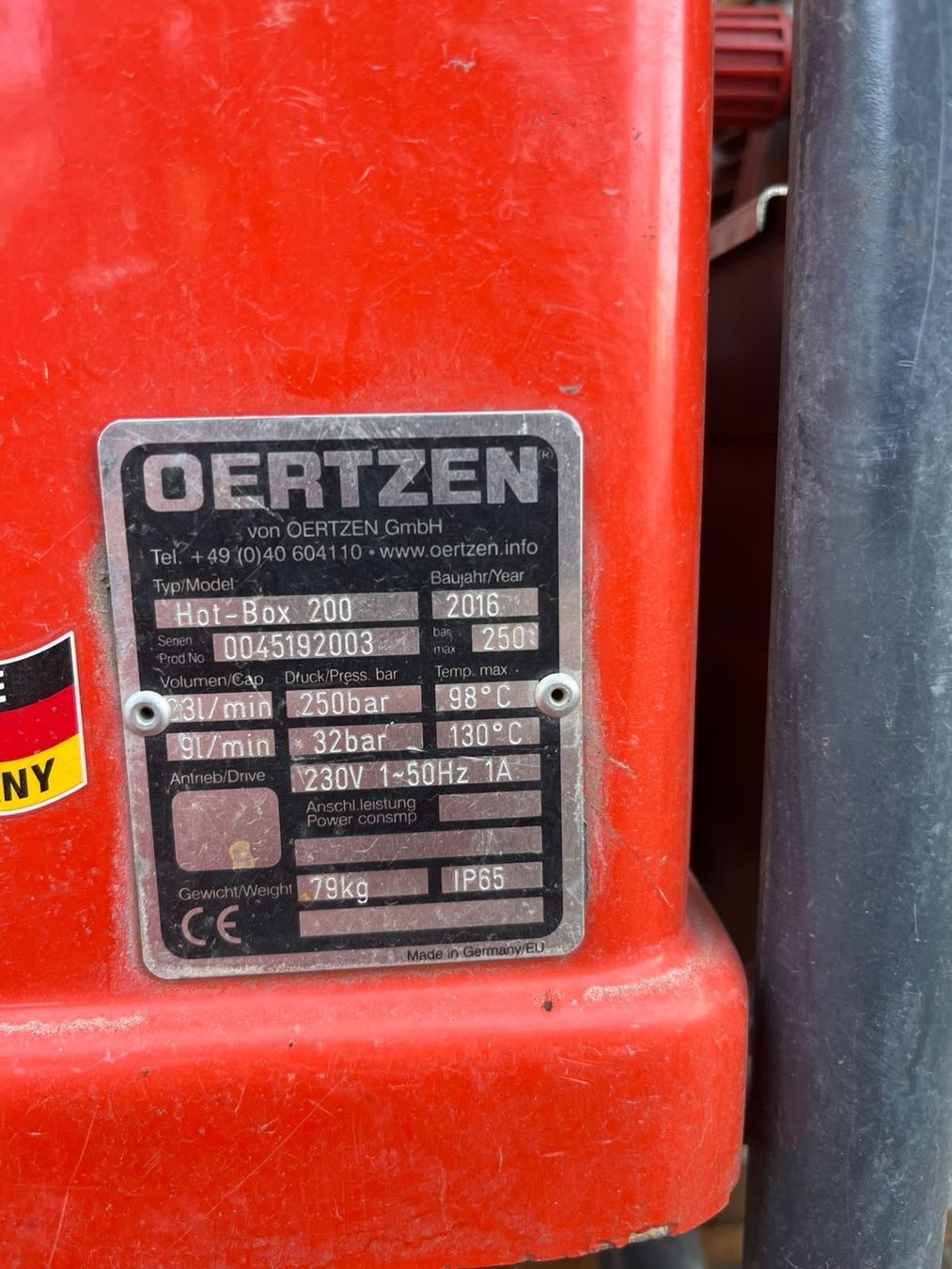 Honda Generatori di corrente: Hydrotherm Gerät mit Honda Stromgenerator – Usato da Flumenthal venduto da Deere6110 4