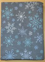 1m Jersey grau Schneeflocken