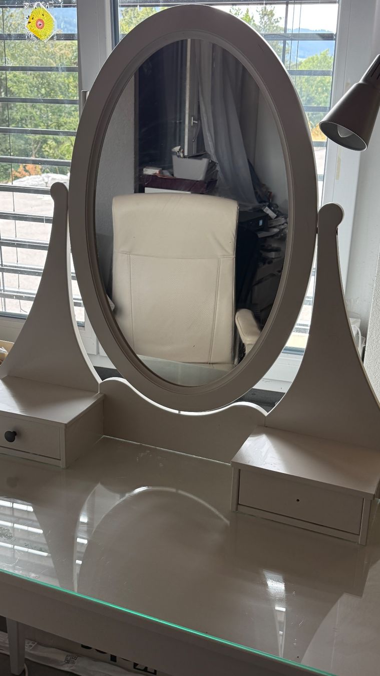Ikea Tavoli da trucco: Coiffeuse IKEA HEMNES blanche avec miroir – Nuovo (secondo la descrizione) da Treyvaux venduto da sophie_2210 1