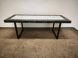 Mid Century Vintage Mosaik Tisch mit Metallgestell 122x45x47