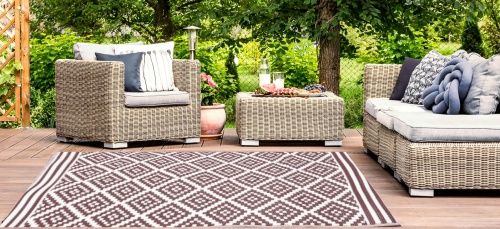 Altre Decorazioni per giardino: Outdoor Kunststoffteppich AUSTIN braun 2 – Nuovo e nell'imballaggio originale da Herbertingen venduto da jet-line-e-trade