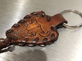 Schlüsselanhänger "Büffelkopf" aus Leder