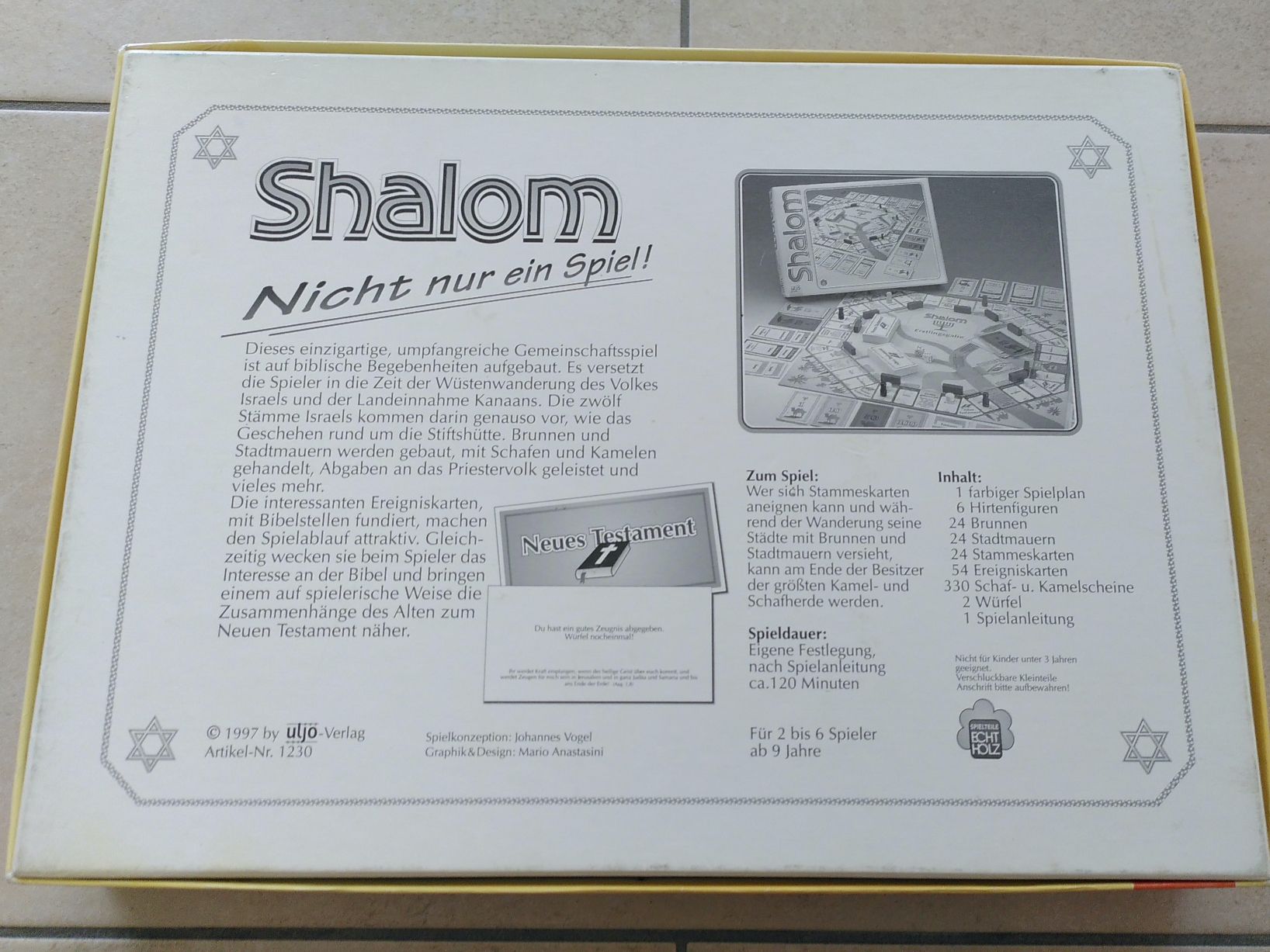Giochi: SHALOM / BIBLISCHES BRETTSPIEL – Usato da Brugg AG venduto da olamim 1