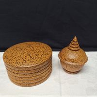 Versand möglich! Vintage Holz Dosen aus Kokosnuss Holz