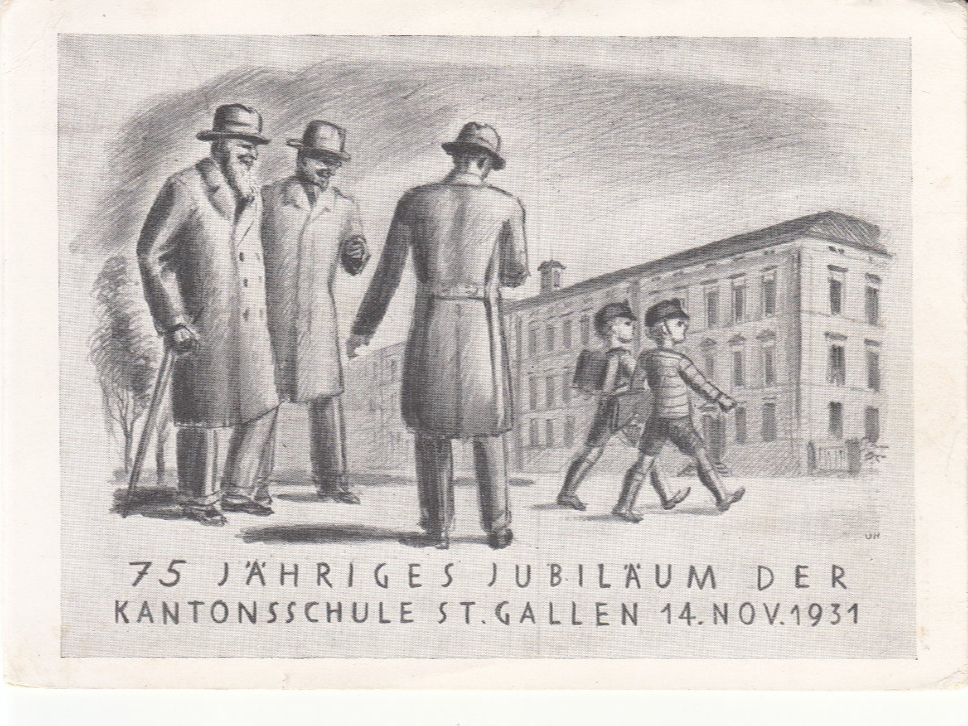 Cartoline postali: St. Gallen 75 Jahre Kantonsschule 1931 – Usato da Bürglen TG venduto da StampGraf