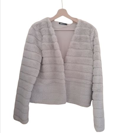 Ginatricot Jacke beige/grau Gr. M