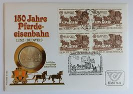 Numisbrief 150 Jahre Pferdeeisenbahn mit Silber ab 1 Fr.