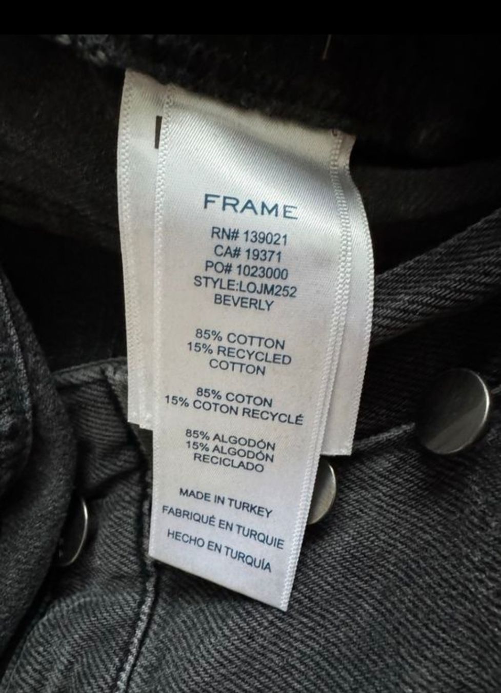 Jeans: FRAME Jeans Le Original Gr. 26 Schwarz Grau – Gebraucht aus Interlaken von NataliiaS 2