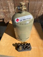 Propan-Gasflasche für internat. Gebrauch mit Adapterset