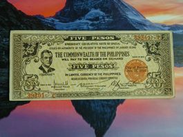 01/ Philippine 5 Pesos 1942, P-S648, Gebraucht