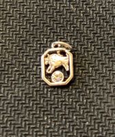 800 Silber Stier Sternzeichen-Anhänger, mit kleinem Stein