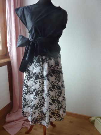 Sommerrock, 34/36, schwarz/weiss
