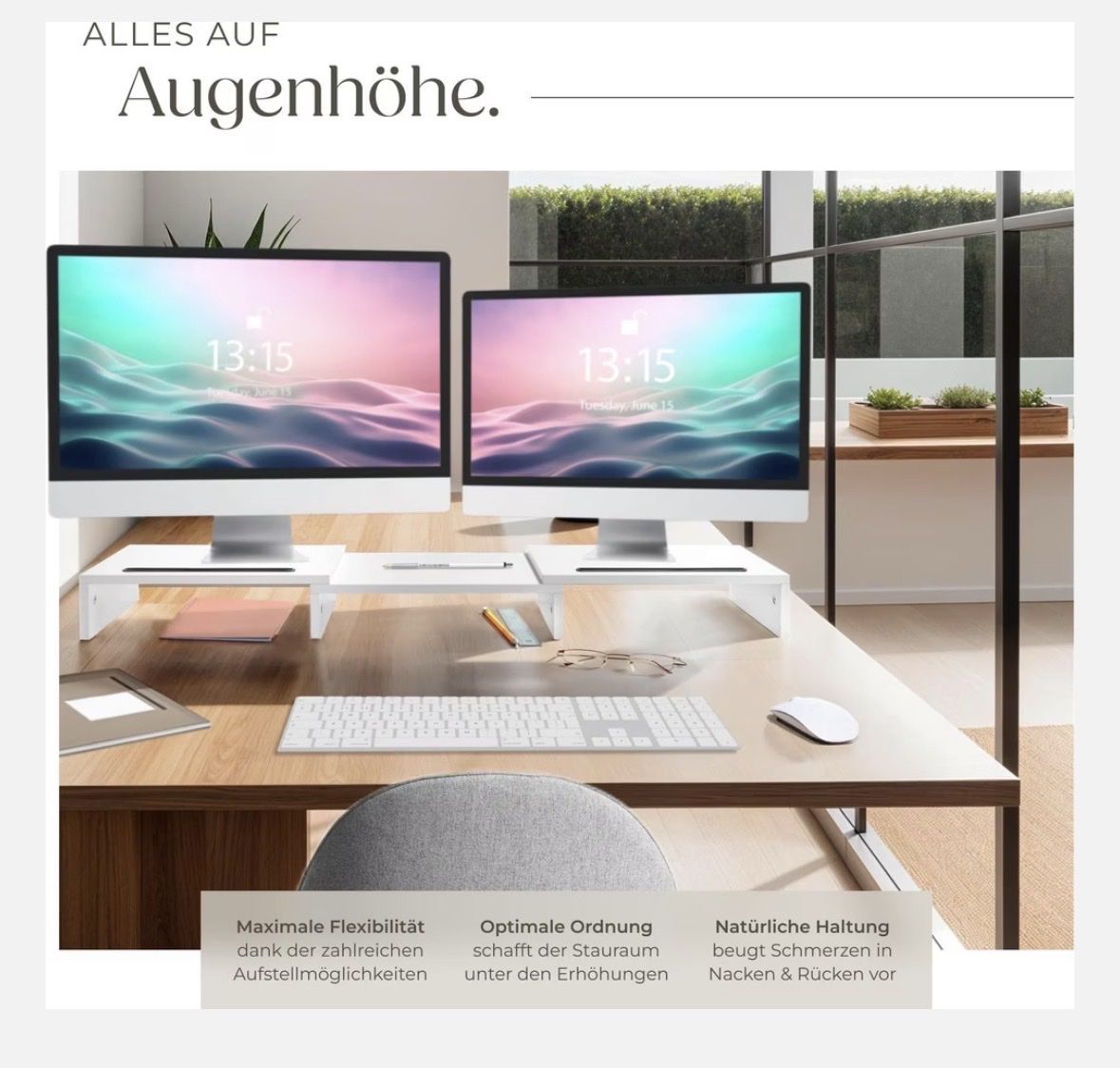 Support d'écran: Monitorständer, 3-teilig weiss – D'occasion à Gossau ZH par Celestino_2.0 3