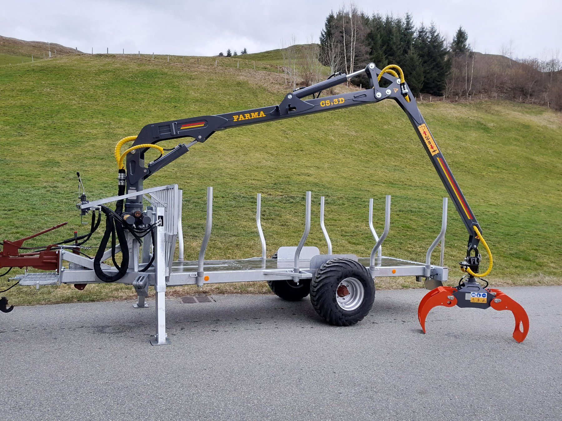 Rimorchi: Einachs-Forstanhänger 7to mit Kran 5.3m – Nuovo (secondo la descrizione) da Haslen AI venduto da Wildtech
