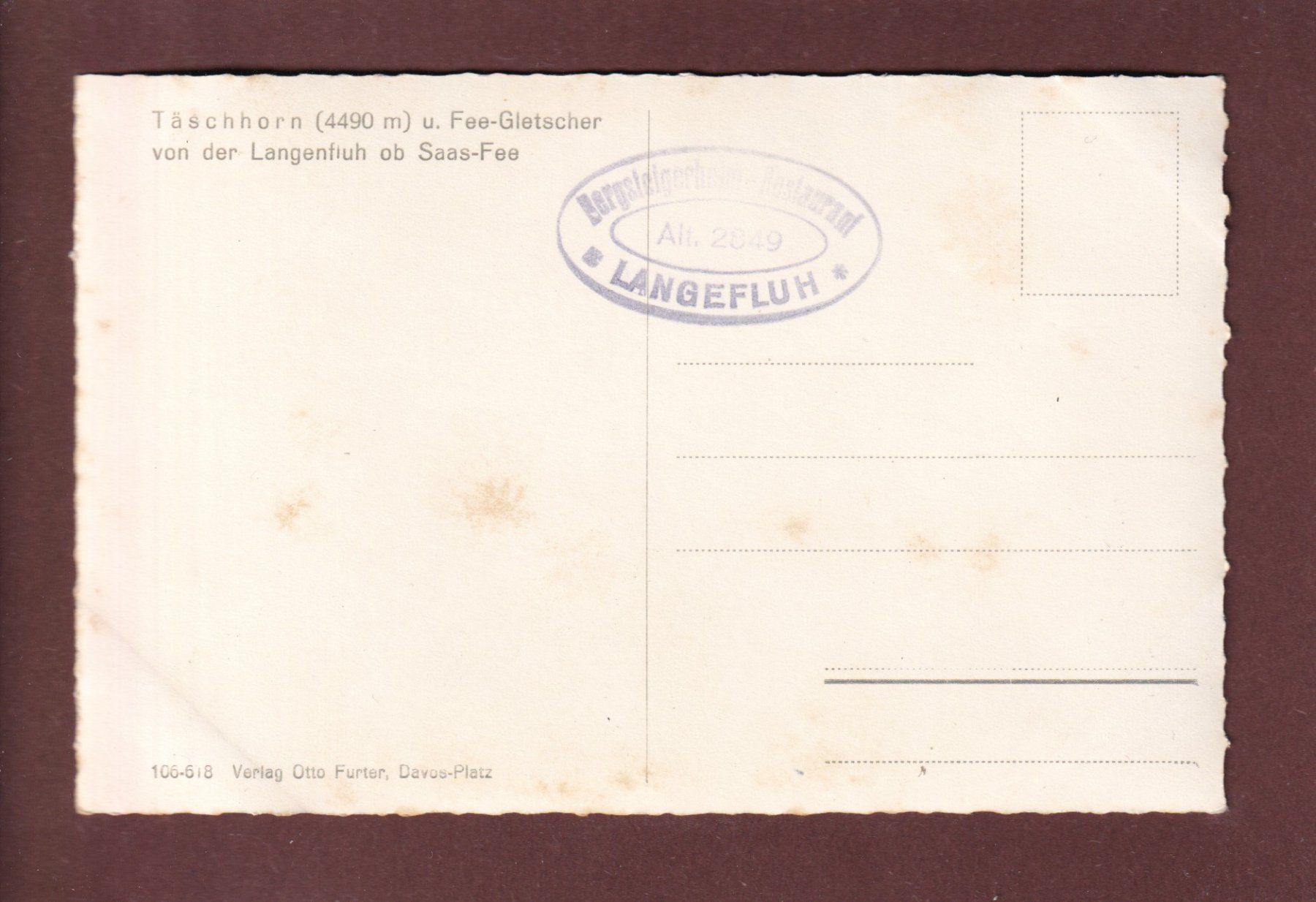 Cartoline postali: TÄSCHHORN und Fee-Gletscher ob Saas-Fee – Usato da Pully venduto da nicecards 1
