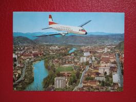 Ak Austria Graz gg Norden Flugzeug AUA Bruckner
