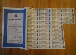 Ogem Holding Aktie Tien Gulden Blau. Von 1973