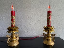 Paar Tempelleuchten Altarlampen Flackerkerzen Kerzen china