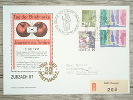 TR07 Enveloppe + Timbre Suisse 1987