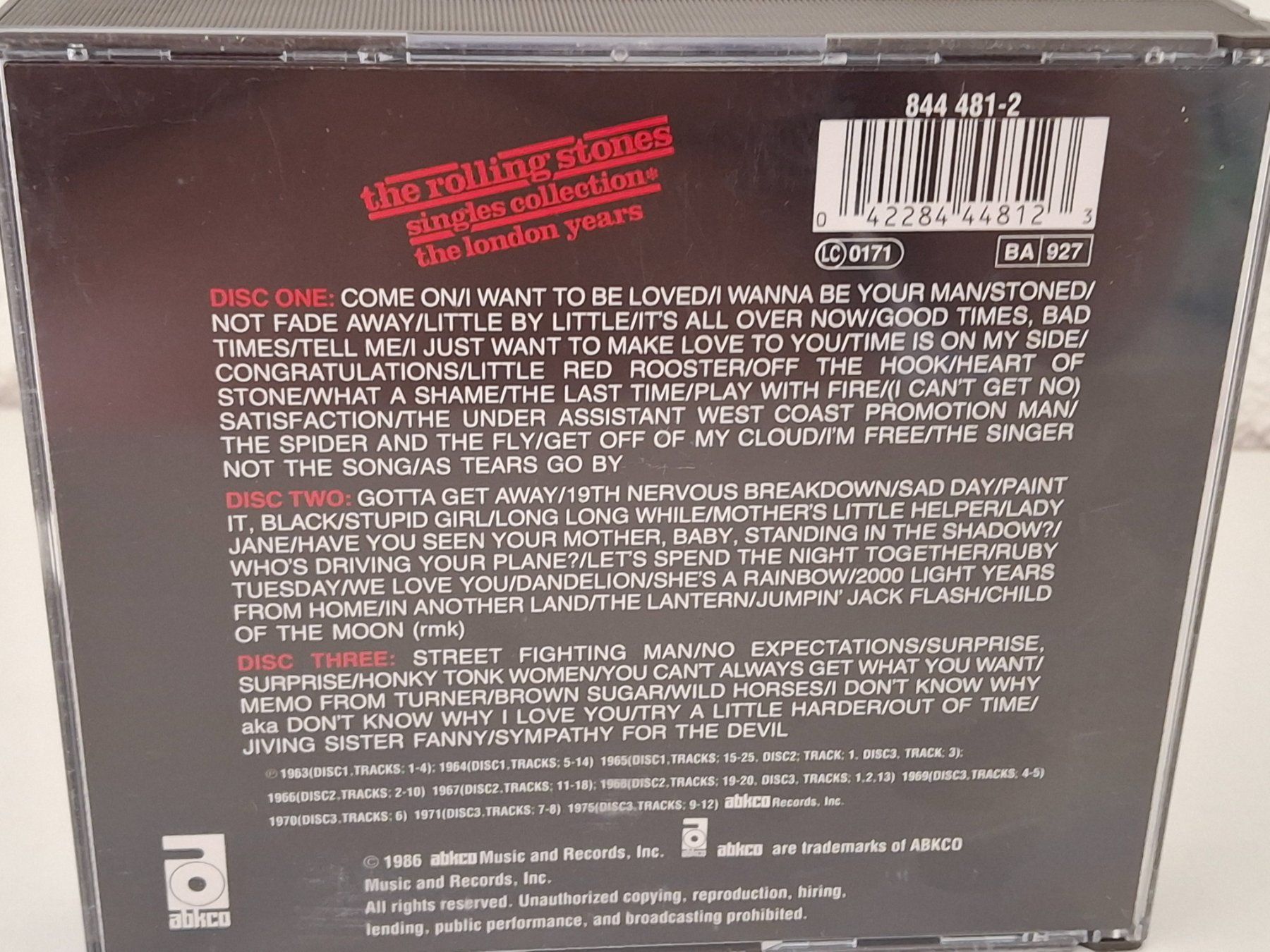 CD: 3CD The Rolling Stones -Singles Collection – Usato da Aarberg venduto da Jackup1 1