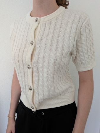 Strickjacke H&M weiss, Grösse M