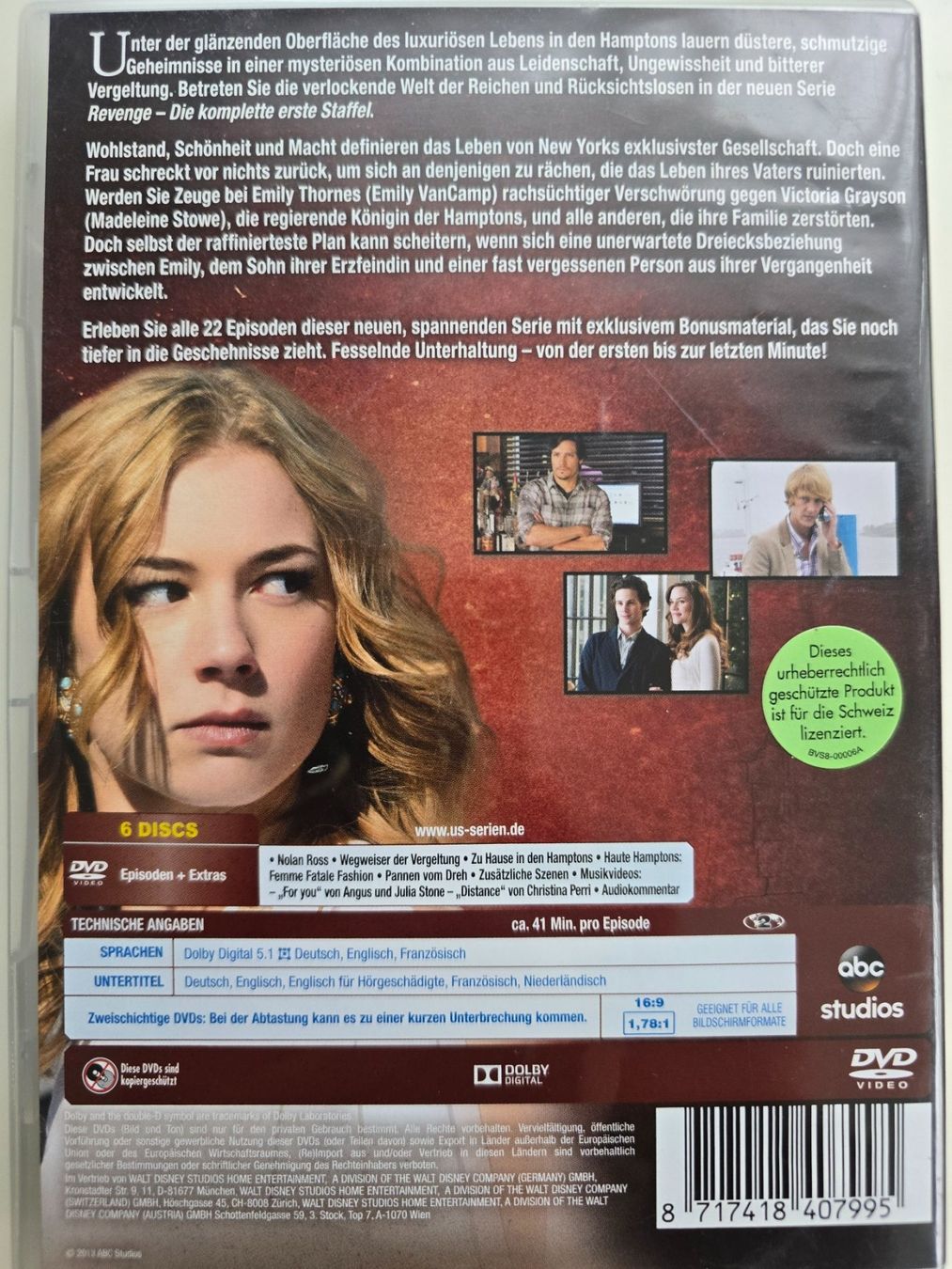 Tutti i DVDs: REVENGE - STAFFEL 1 – Usato da Buchrain venduto da reloca 1