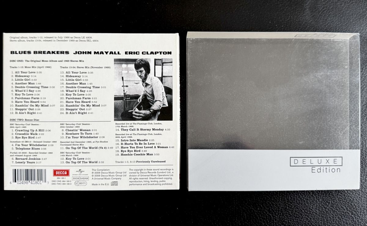 CD: Deluxe 2CD John Mayall with Eric Clapton – Nuovo (secondo la descrizione) da Zürich venduto da tomakomai 1