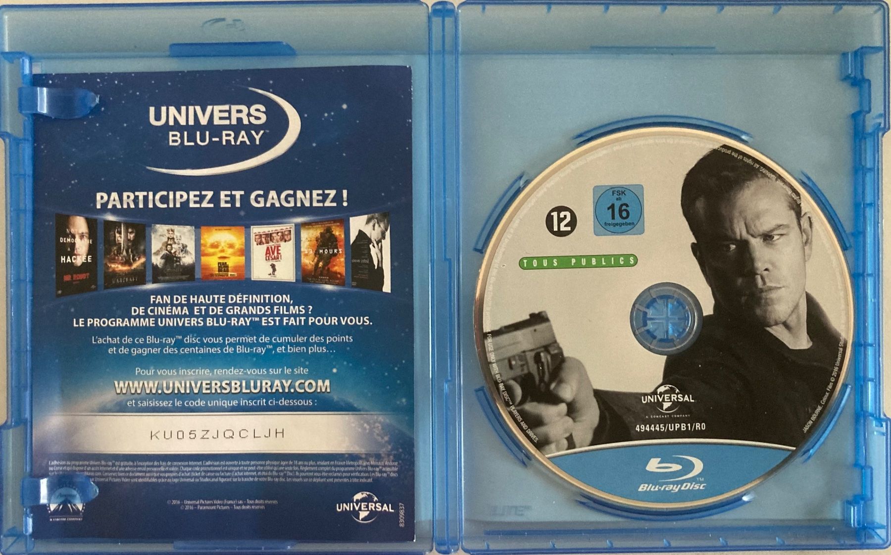 Tutti i DVDs: MATT DAMON - JASON BOURNE – Usato da Poliez-Pittet venduto da Newtown-Records 2