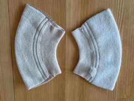 Medima Kniewärmer Wollgemisch beige Grösse M