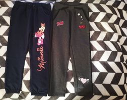 2 Paar Coole Trainerhosen Girls - 110 - Minnie & Funny Print