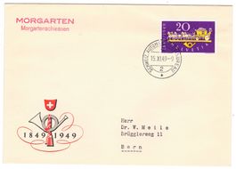 Lettre de Morgarten BPA A289b pour Bern le 15.XI.49