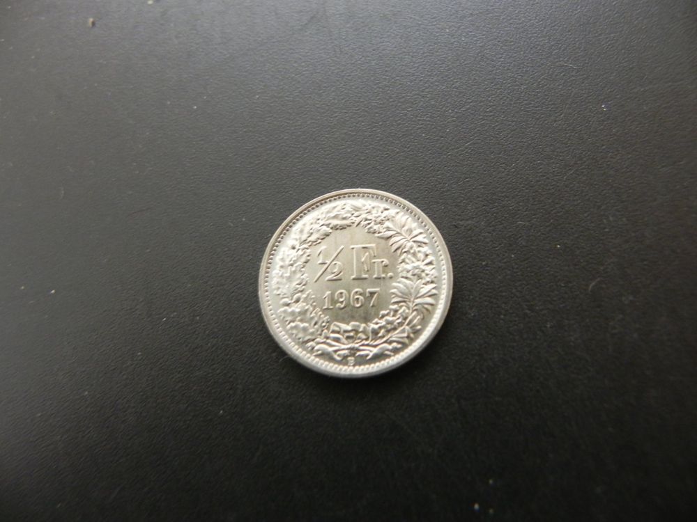 Schweiz 50 Rappen 1967 B Silber (Gebraucht) in Biel/Bienne für CHF 3 ...