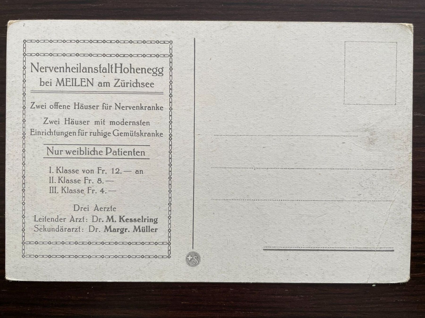 Cartoline postali: MEILEN Hohenegg, 4 Ansichtskarten mit Flieger-Postkarte – Usato da Wald ZH venduto da TLILEF 6