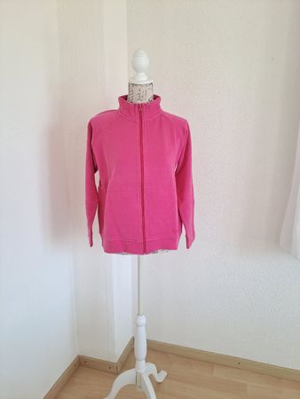 Veste jacquette zippée sweat coton rose NRG (Manor) Taille L