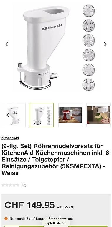 Elettrodomestici da cucina: Kitchen Aid Nudelmaschine  – Usato da Neuhausen am Rheinfall venduto da ste_w65l