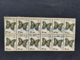 Aserbaidschan - Schmetterling 12er Block