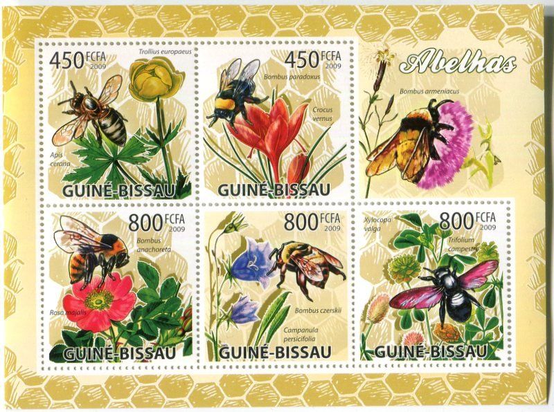 Tous les timbres: Block "Bienen". Guinea-Bissau – Neuf avec emballage d'origine à Basel par Butsch5