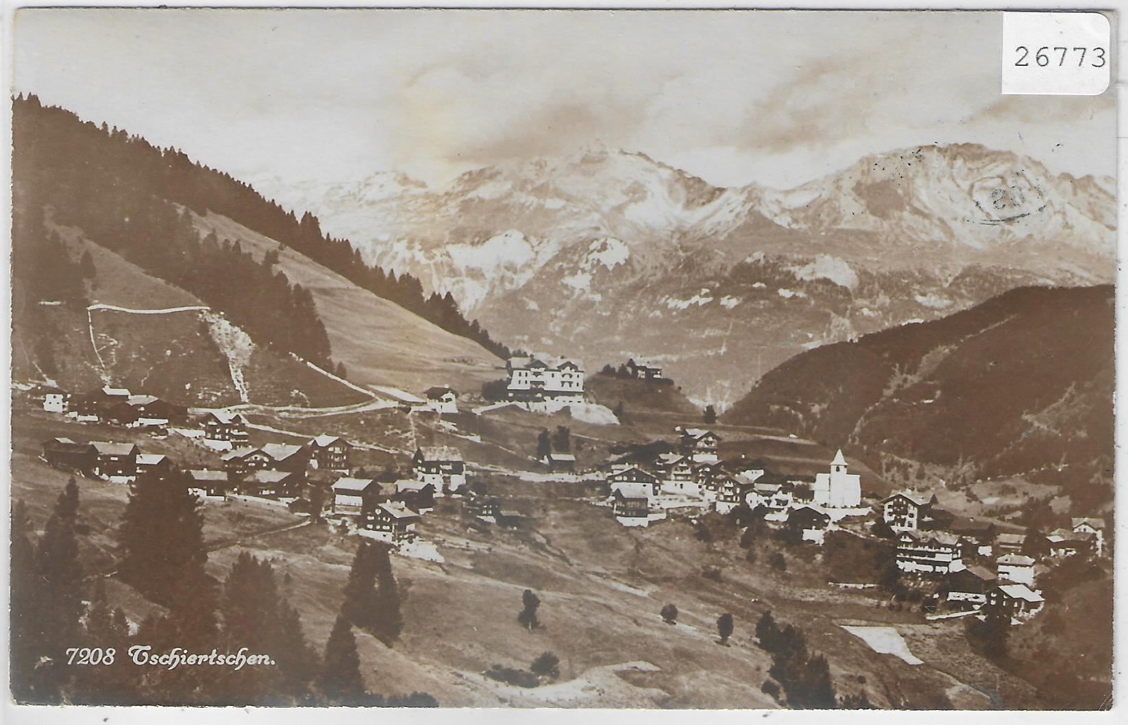 Cartoline postali: Tschiertschen - Generalansicht – Usato da Ettingen venduto da Kartenplanet