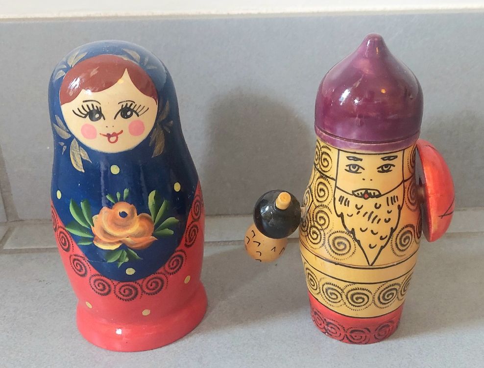 Lot De 12 Poupées Russes Matriochkas Vintage - Fabrication Russie - 15 Cm