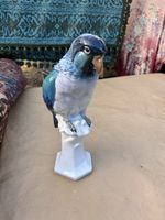 Große Porzellanfigur Karl Ens Volkstedt – Papagei  fli