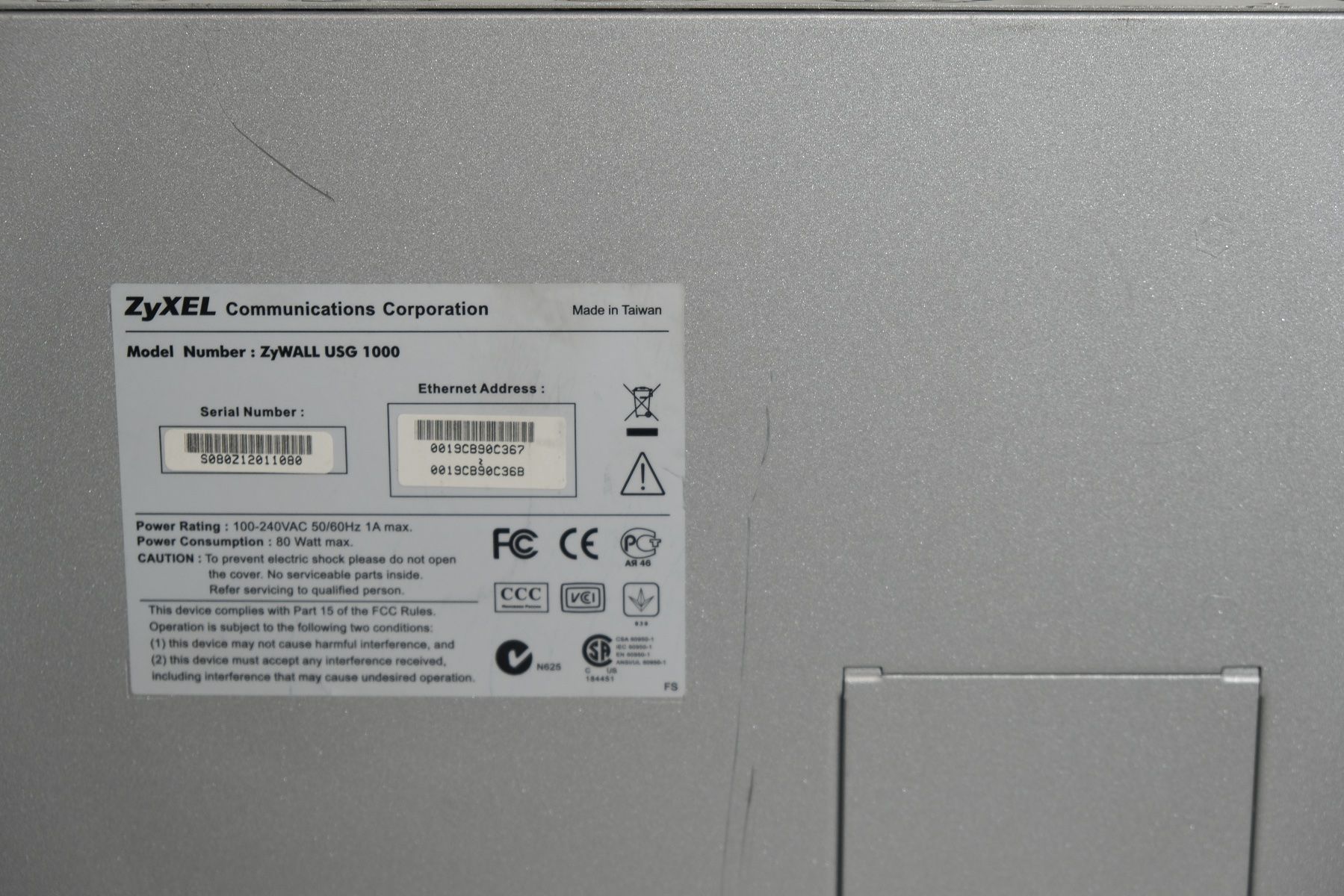 Zyxel Firewall: Firewall Zyxel ZyWALL USG 1000 – Usato da Egg SZ venduto da fsc_g2v2 6