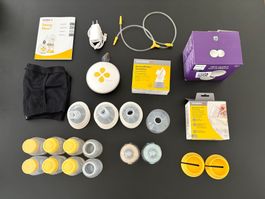 Medela Swing Maxi Doppelmilchpumpe mit viel Zubehör